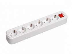 IEK Розетка переносная разб. с выкл. К06В 6 мест CLASSIC арт. KYP11-16-06-00-ZK