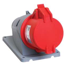 IEK Розетка стационарная ССИ-124 32А-6ч/380-415В 3Р+РЕ IP44 MAGNUM арт. PSN12-032-4