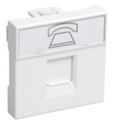 IEK Розетка телефонная RJ-11 кат.3, 2 модуля. РКФ-20-00-П арт. CKK-40D-RT2-K01