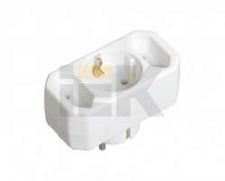 IEK Тройник Т-01/01-2 --1круглое+2плоских места арт. WTP10-16-21