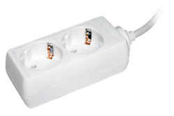 IEK Удлинитель У02 2 места 2Р+РЕ/2 метра 3х1мм2 16А/250В арт. WYP10-16-02-02-Z-N