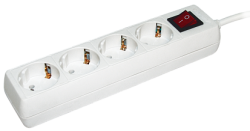 IEK Удлинитель У04К-выкл. 4 места 2Р+PЕ/3метра 3х1мм2 16А/250 арт. WYP10-16-04-03-ZK-N