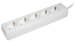 IEK Удлинитель У05 5 мест 2Р+PЕ/5метров 3х1мм2 16А/250В арт. WYP10-16-05-05-Z-N