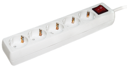 IEK Удлинитель У05К-выкл. 5 мест 2Р+PЕ/3метра 3х1мм2 16А/250В арт. WYP10-16-05-03-ZK-N