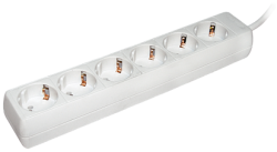 IEK Удлинитель У06 6 мест 2Р+PЕ/5метров 3х1мм2 16А/250 арт. WYP10-16-06-05-Z-N