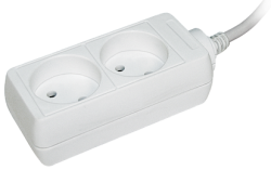 IEK Удлинитель У2 2 места 2Р/2 метра 2х0,75мм2 10А/250 арт. WYP10-06-02-02-N