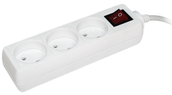 IEK Удлинитель У3К-выкл. 3 места 2Р/5метров 2х0.75мм2 10А/250 арт. WYP10-06-03-05-K-N