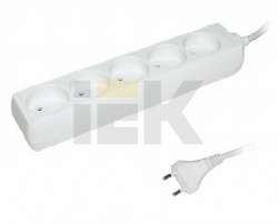 IEK Удлинитель У5 5 мест 2Р/3метра 2х0.75мм2 10А/250В арт. WYP10-06-05-03