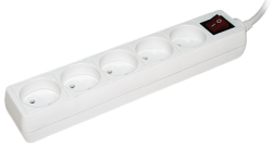 IEK Удлинитель У5К-выкл. 5 мест 2Р/5метров 2х0.75мм2 10А/250 арт. WYP10-06-05-05-K-N