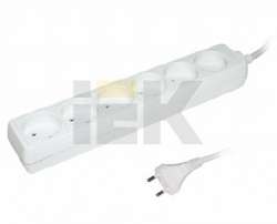 IEK Удлинитель У6 6 мест 2Р/3метра 2х0.75мм2 10А/250В арт. WYP10-06-06-03