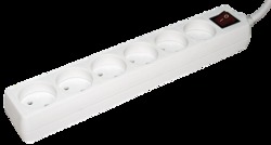 IEK Удлинитель У6К-выкл. 6 мест 2Р/3метра 2х0.75мм2 10А/250 арт. WYP10-06-06-03-K