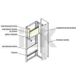 IEK Уголок вертикальный 1590 (оцинк), для КСРМ (к-т 2 шт.) арт. YKM30-UV-1590