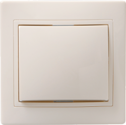 IEK ВС10-1-0-ККм Выключатель 1кл 10А КВАРТА (кремовый) арт. EVK10-K33-10-DM