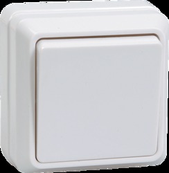 IEK ВС20-1-0-ОБ Выключатель 1кл 10А откр.уст. ОКТАВА (белый) арт. EVO10-K01-10-DC