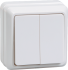 IEK ВС20-2-0-ОБ Выключатель 2кл 10А откр.уст. ОКТАВА (белый) арт. EVO20-K01-10-DC