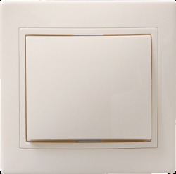 IEK ВСк10-1-0-ККм Выключатель 1кл кноп. 10А КВАРТА (кремовый) арт. EVK13-K33-10-DM