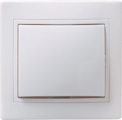 IEK ВСп10-1-0-КБ Выключатель 1кл проход. 10А КВАРТА (белый) арт. EVK12-K01-10-DM