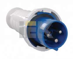 IEK Вилка 033 2Р+РЕ 63А 220В IP54 арт. PSR01-063-3