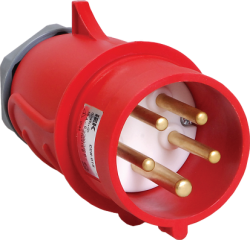 IEK Вилка переносная ССИ-015 16А-6ч/200/346-240/415В 3Р+РЕ+N IP44 MAGNUM арт. PSN02-016-5