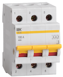 IEK Выключатель нагрузки (мини-рубильник) ВН-32 3Р 63А арт. MNV10-3-063