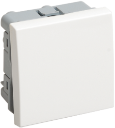 IEK Выключатель проходной (переключатель) одноклавишный на 2 модуля. ВК4-21-00-П арт. CKK-40D-PO2-K01
