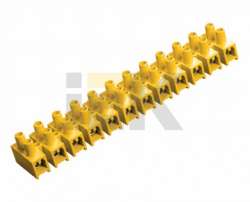 IEK Зажим винтовой ЗВИ-3 н/г 1,0-2,5 мм2 12пар желтые арт. UZV7-003-04