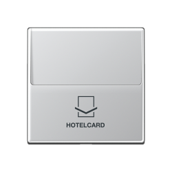 JUNG A 500 Алюминий Накладка карточного выключателя (без механизма) для кнопок (с подстветкой) арт. A590CARDAL