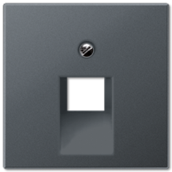 JUNG A 500 Антрацит Накладка 1-ой наклонной ТЛФ/комп розетки арт. A569-1BFPLUAANM