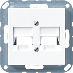 JUNG A 500 Бел Накладка АМР для двойных модульных гнезд арт. A569-25NWEWW