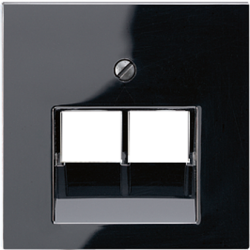 JUNG A 500 Черный Накладка 2-ой розетки UAE, термопласт арт. A569-2BFPLUASW