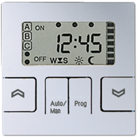 JUNG A 500 Алюминий Накладка жалюзийного выключателя СТАНДАРТ с таймером(мех.220ME,230ME,232ME) арт. A5232STAL