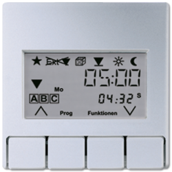 JUNG A 500 Алюминий Накладка жалюзийного выключателя УНИВЕРСАЛ с таймером(мех.220ME,230ME,232ME) арт. A5232T3AL