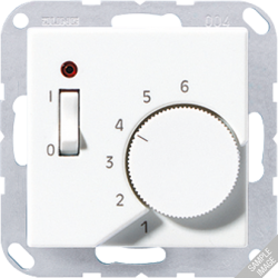 JUNG A 500 Алюминий Термостат комнатный, 10(4)А арт. TRA231AL