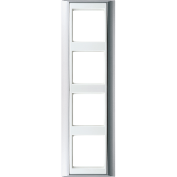 JUNG A 500 Алюминий/Белый Рамка 4-я арт. AP584ALWW