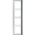 JUNG A 500 Алюминий/Белый Рамка 4-я арт. AP584ALWW