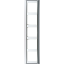 JUNG A 500 Алюминий/Белый Рамка 5-я арт. AP585ALWW