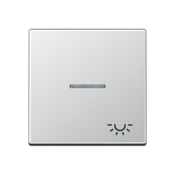 JUNG A 500 Алюминий Клавиша 1-я с подсветкой с символом ОСВЕЩЕНИЕ арт. A590KO5LAL