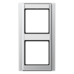 JUNG A 500 Алюминий Рамка 2-я с шильдиком вертикальная арт. A582NAAL