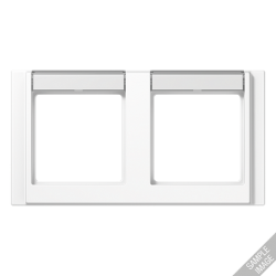 JUNG A 500 Алюминий Рамка 3-я с шильдиком горизонтальная арт. A5830NAAL