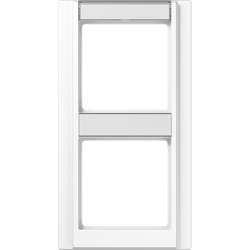 JUNG A 500 Бел Рамка 2-я с шильдиком вертикальная арт. A582NAWW