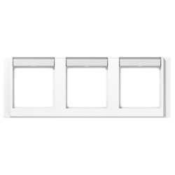 JUNG A 500 Бел Рамка 3-я с шильдиком горизонтальная арт. A5830NAWW