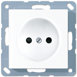 JUNG A 500 Белая Розетка б/з винт. зажим арт. A511NWW