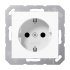 JUNG A 500 Белая Розетка с/з с защитными шторками безвинт. зажим арт. A1520KIWW