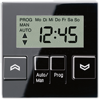 JUNG A 500 Черный Накладка жалюзийного выключателя СТАНДАРТ с таймером(мех.220ME,230ME,232ME) арт. A5232STSW