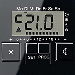 JUNG A 500 Черный Дисплей термостата с таймером(мех. UT238E) арт. AUT238DSW