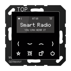 JUNG A 500 Черный Стерео-радиоприемник скрытой установки с RDS арт. RADA508SW