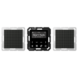 JUNG A 500 Черный Стерео-радиоприемник скрытой установки с RDS арт. RADA528SW