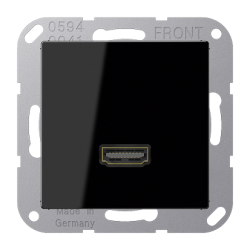 JUNG A 500 Черный Розетка HDMI 1-ая арт. MAA1112SW