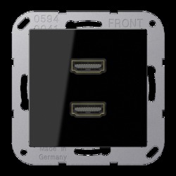 JUNG A 500 Черный Розетка HDMI 2-ая арт. MAA1133SW