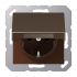 JUNG A 500 Мокка Розетка с/з с откидной крышкой арт. A1520BFKLMO
